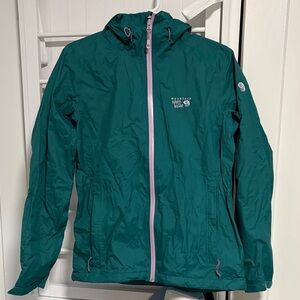 Mountain Hardwear Teal Jacket with Pink Zipper